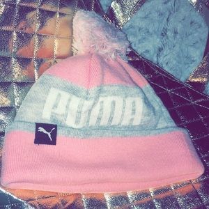 Nwt Puma pink Pom Pom hat!